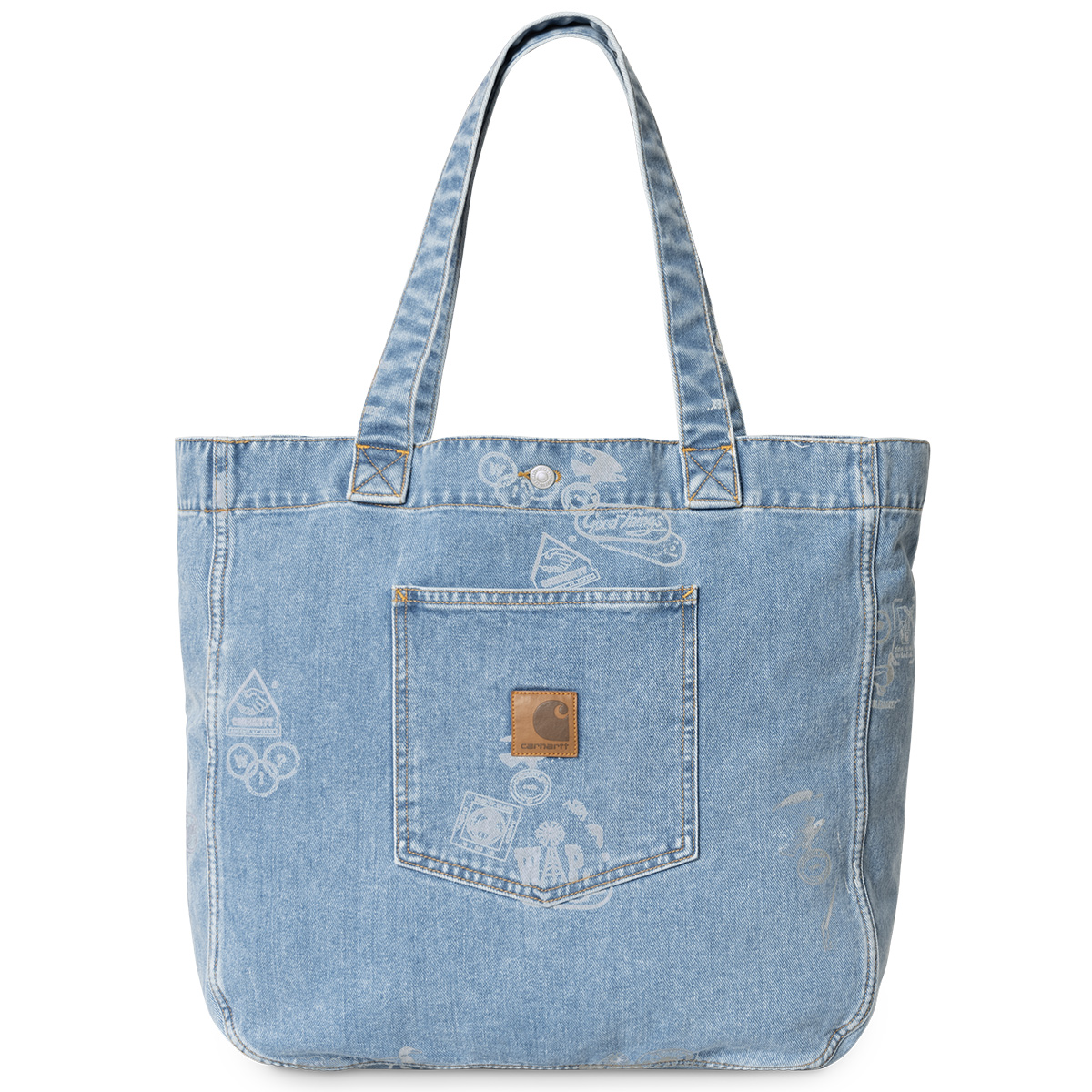 Carhartt WIP Stamp Tote Bag Stamp Print, Blue