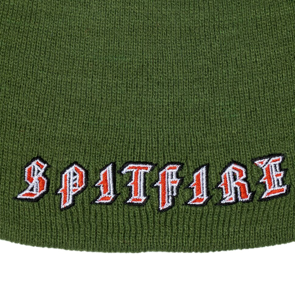 Spitfire Old E Skully Beanie Olive/Red Spitfire Old E Skully Beanie Olive/Red