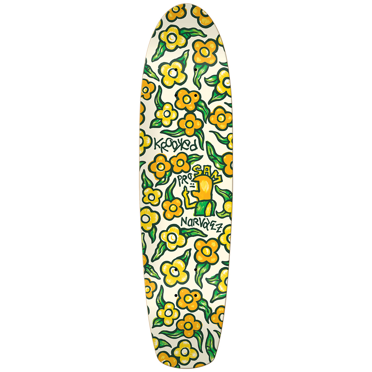 Krooked Sam Pro Flowers Zinger Skateboard Deck 7.75