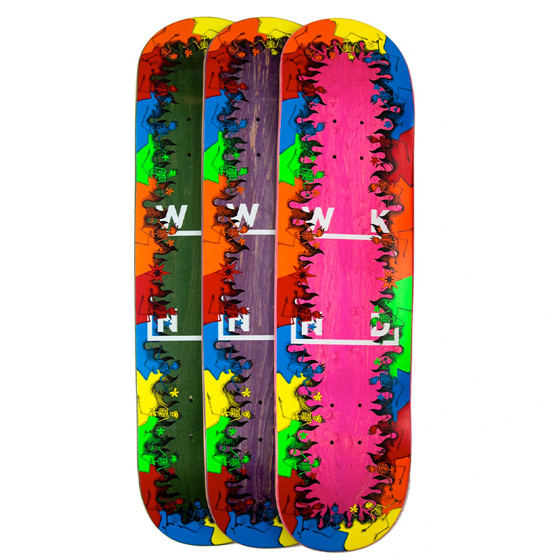 WKND Border Logo Skateboard Deck Assorted Woodstain 8.25