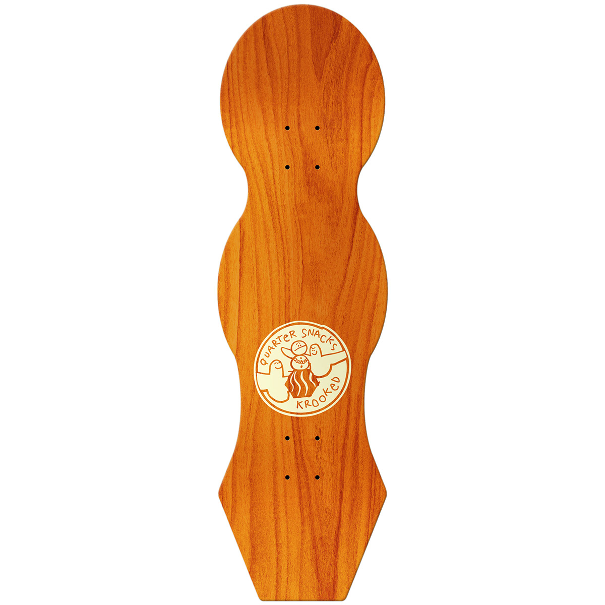 Krooked x Quarter Snacks Snackman Cruiser Skateboard Deck 9.0