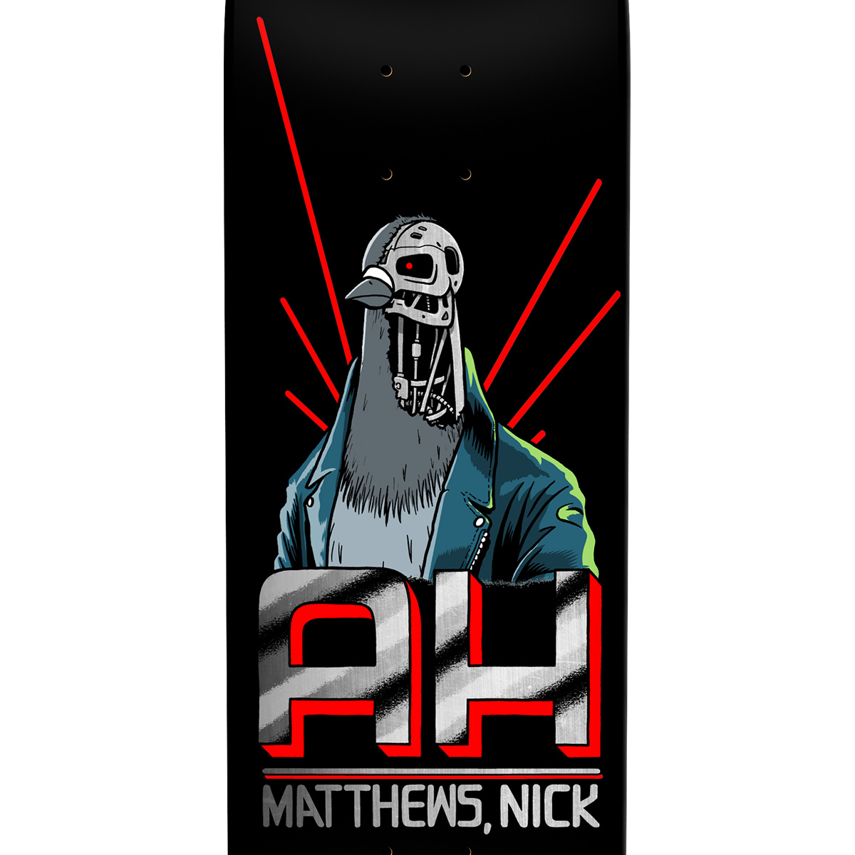 Anti Hero Nick Matthews The Pigeonator Skateboard Deck Black 8.5