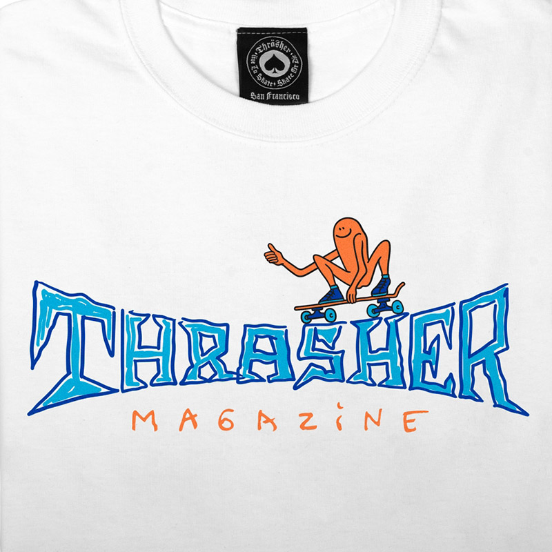 Thrasher Gonz Thumbs Up T-Shirt White Thrasher Gonz Thumbs Up T-Shirt White