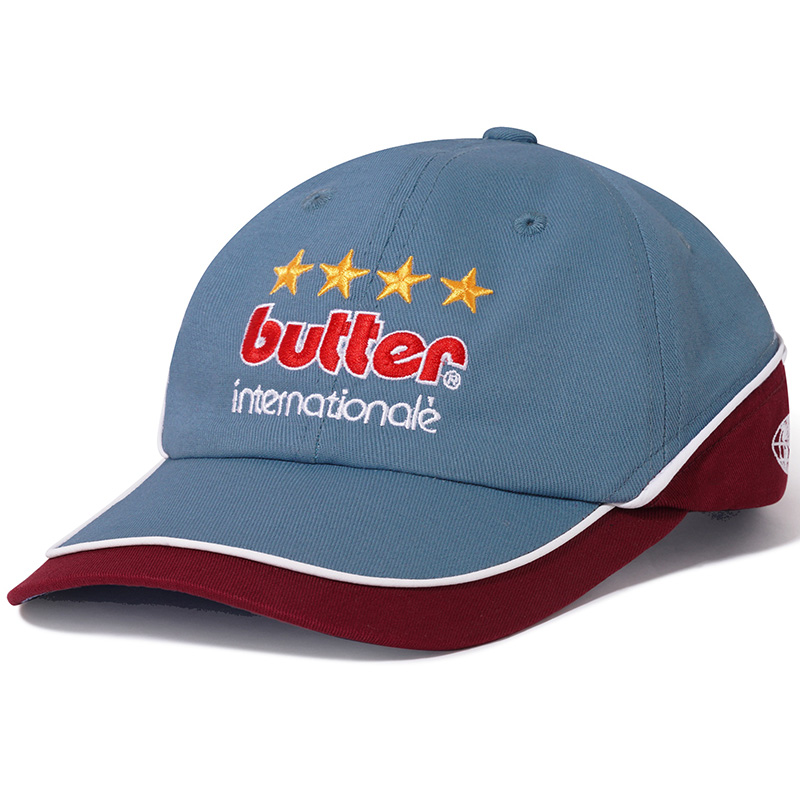 Butter Goods Internationale 6 Panel Cap Slate / Ruby Butter Goods Internationale 6 Panel Cap Slate / Ruby