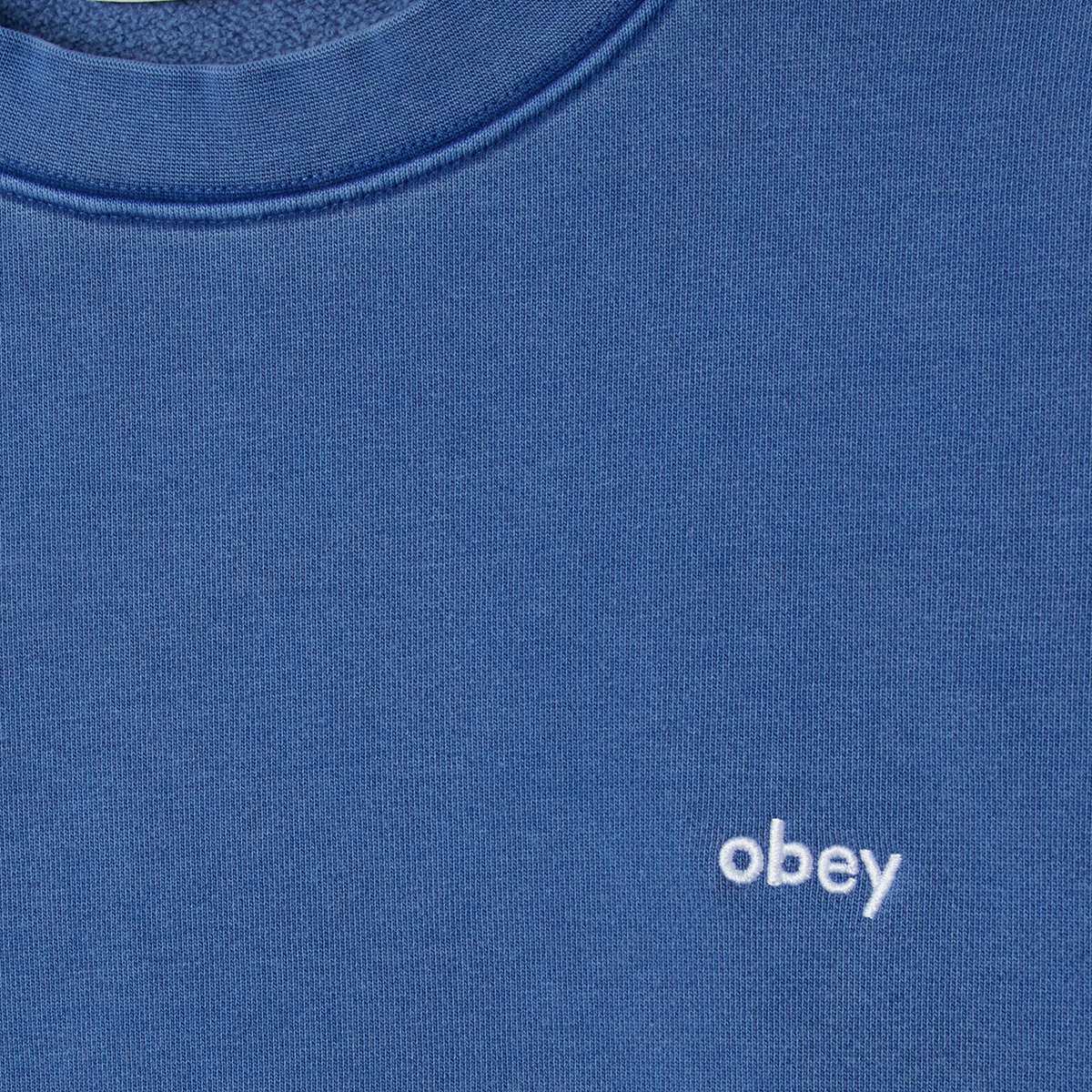 Obey Lowercase Pigment Crewneck Sweater Pigment Electric Indigo