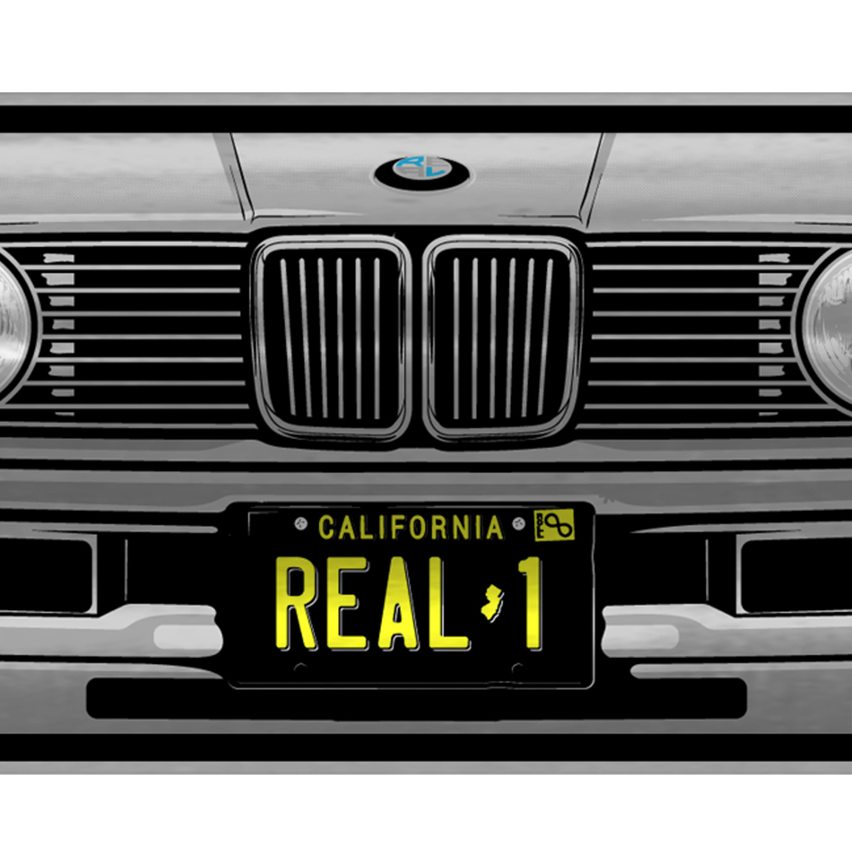 Real Grille 6 Inch Sticker Medium