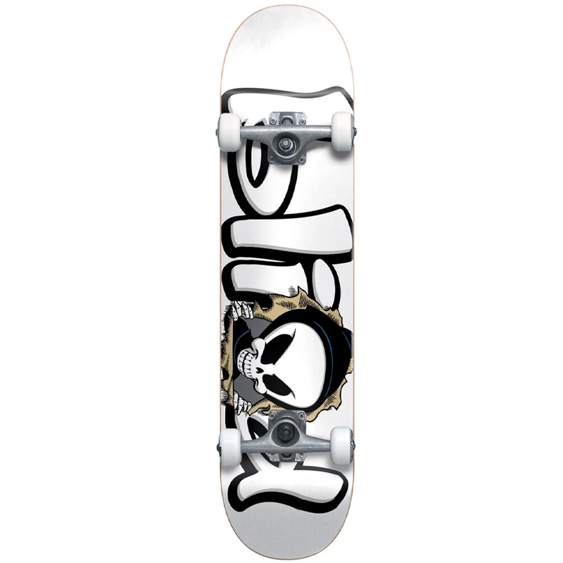 Blind Bust Out Reaper First Push Soft Wheels Complete Skateboard White 7.625