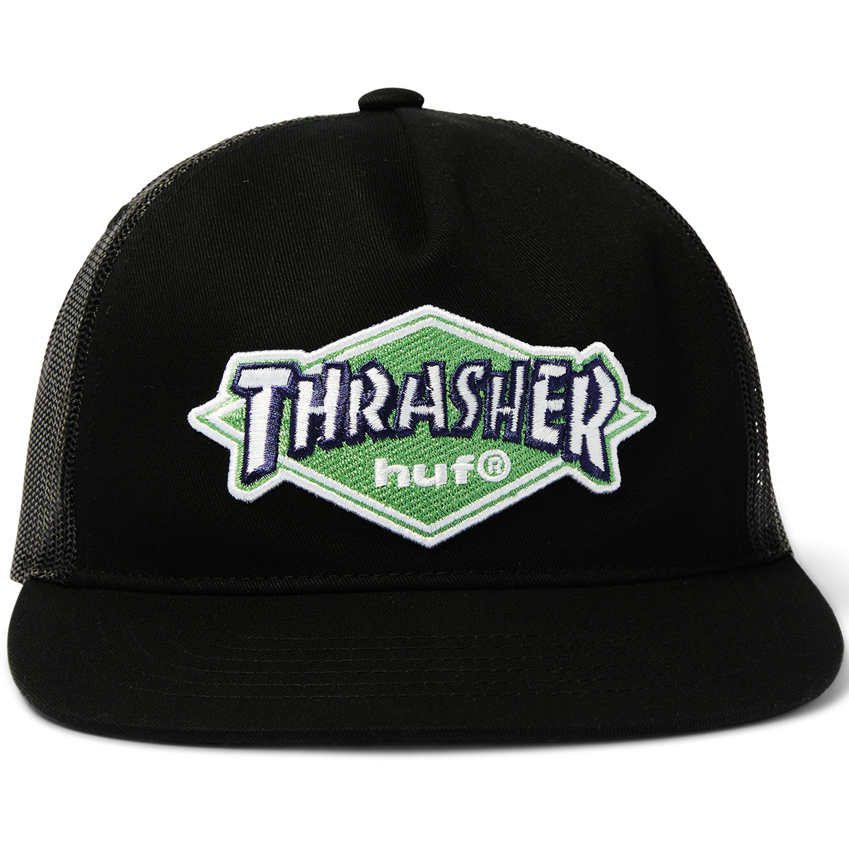 HUF x Thrasher Logo Twill Trucker Cap