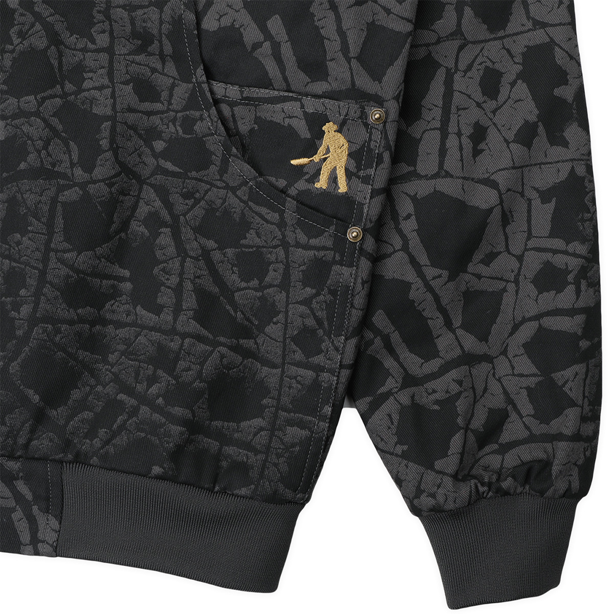 Pass Port Weathered Diggers Club Zip Hooded Jacket Black