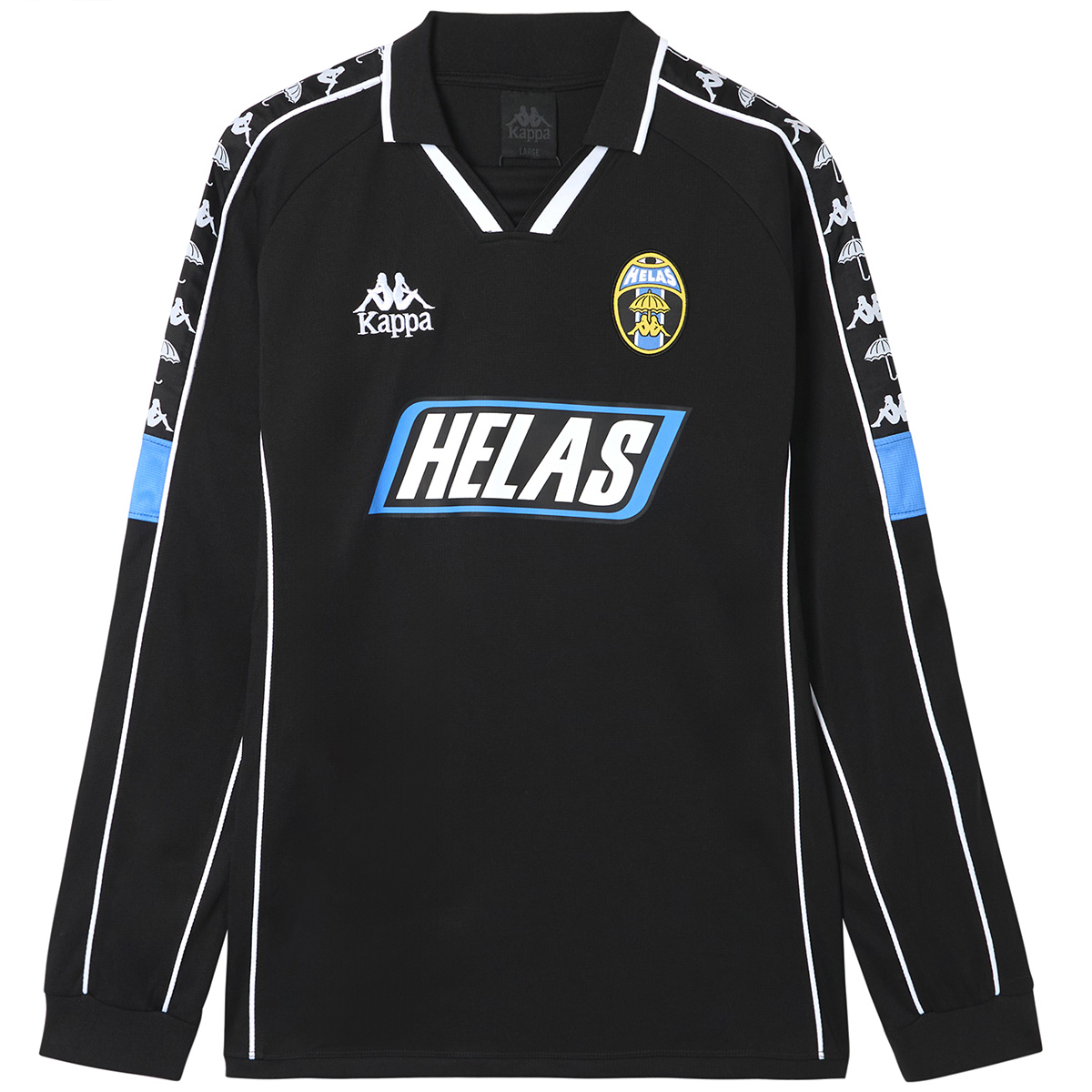 Helas x Kappa Longsleeve Footbal Jersey Polo Black Helas x Kappa Longsleeve Footbal Jersey Polo Black