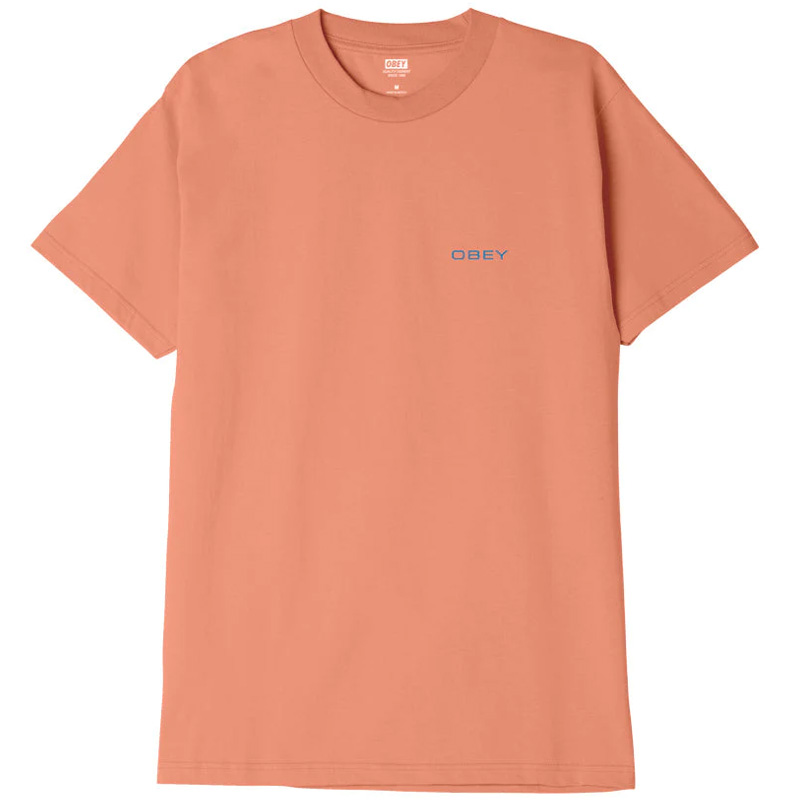 Obey Op Perspective T-Shirt Coral Obey Op Perspective T-Shirt Coral