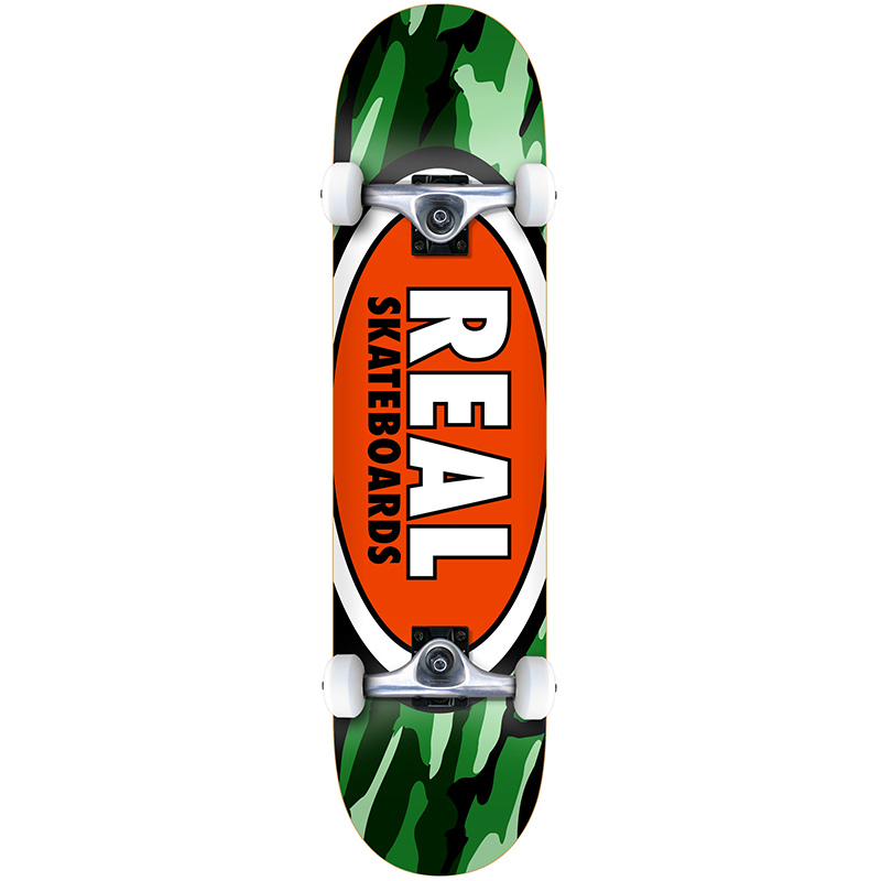 Real Team Oval Camo MD Complete Skateboard 7.75 Real Team Oval Camo MD Complete Skateboard 7.75