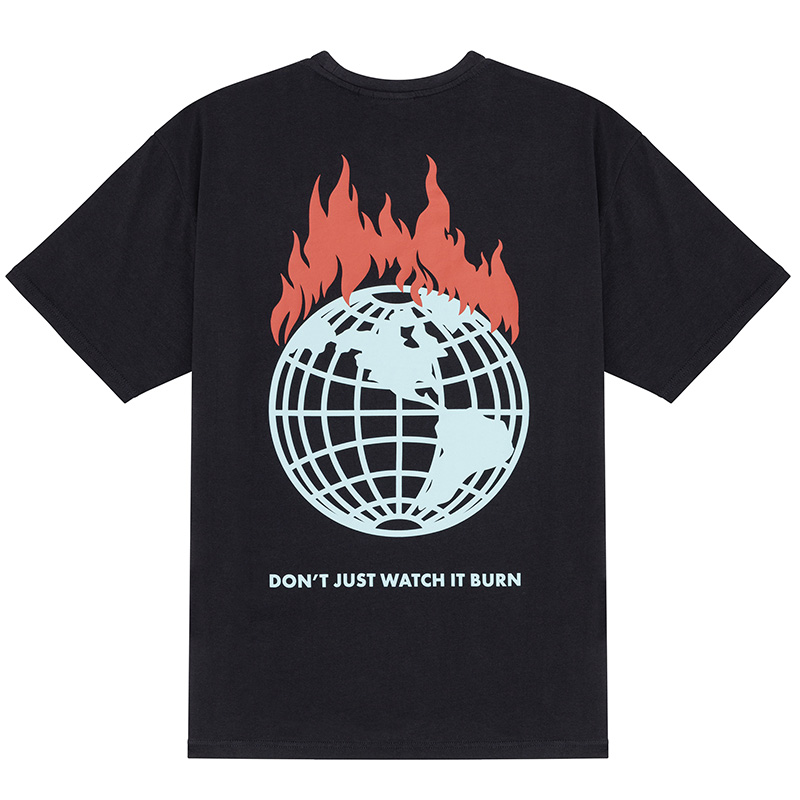Obey X Napapijri Don't Just Watch It Burn T-Shirt Black