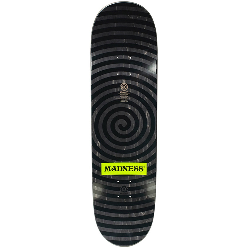 Madness Vision R7 Slick Skateboard Deck Black 8.625