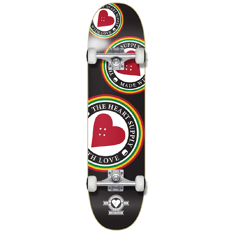 The Heart Supply Orbit Logo Complete Skateboard Black 8.0