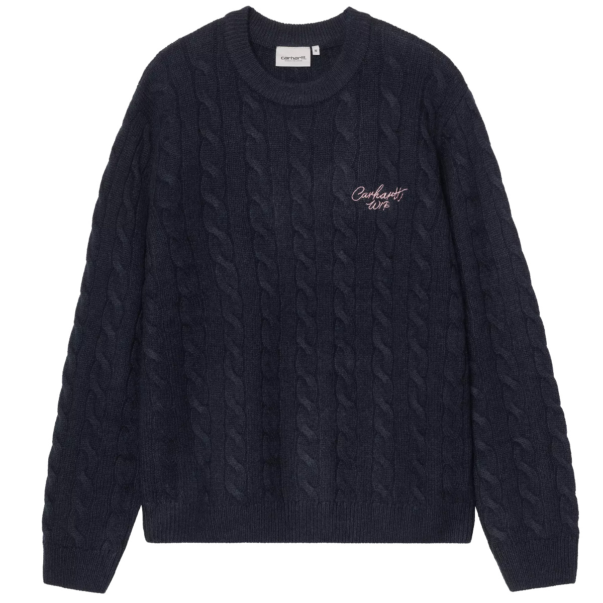 Carhartt WIP Signature Sweater Deep Night/Glassy Pink Carhartt WIP Signature Sweater Deep Night/Glassy Pink