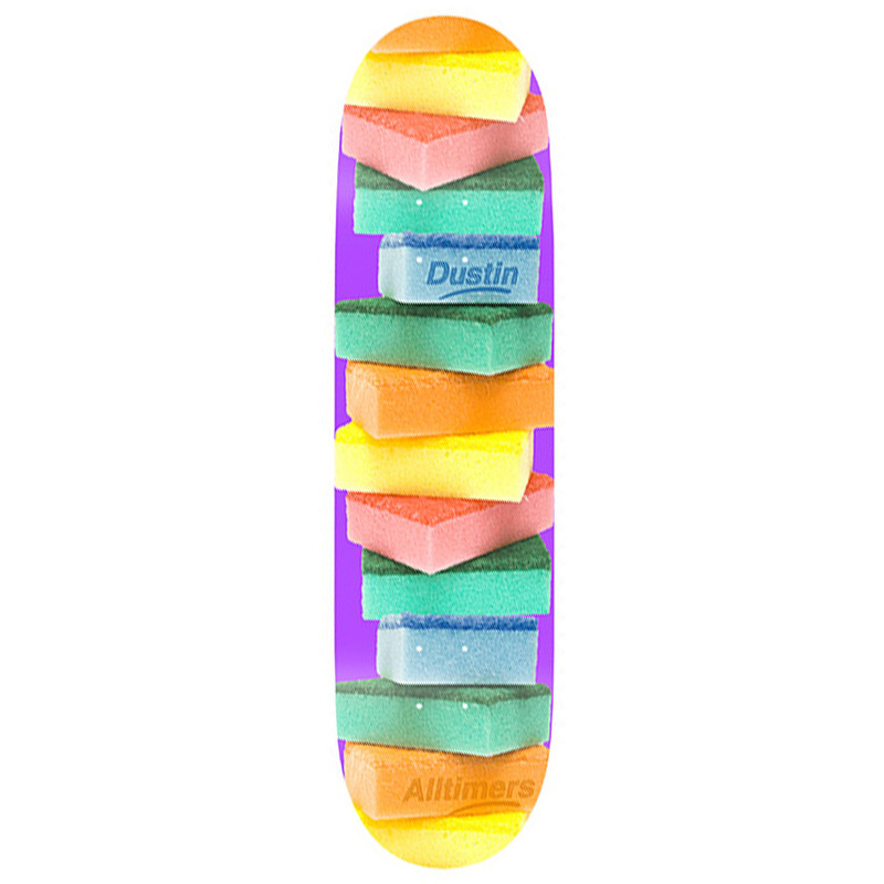 Alltimers Clean Up Dustin Skateboard Deck Sponges 8.5