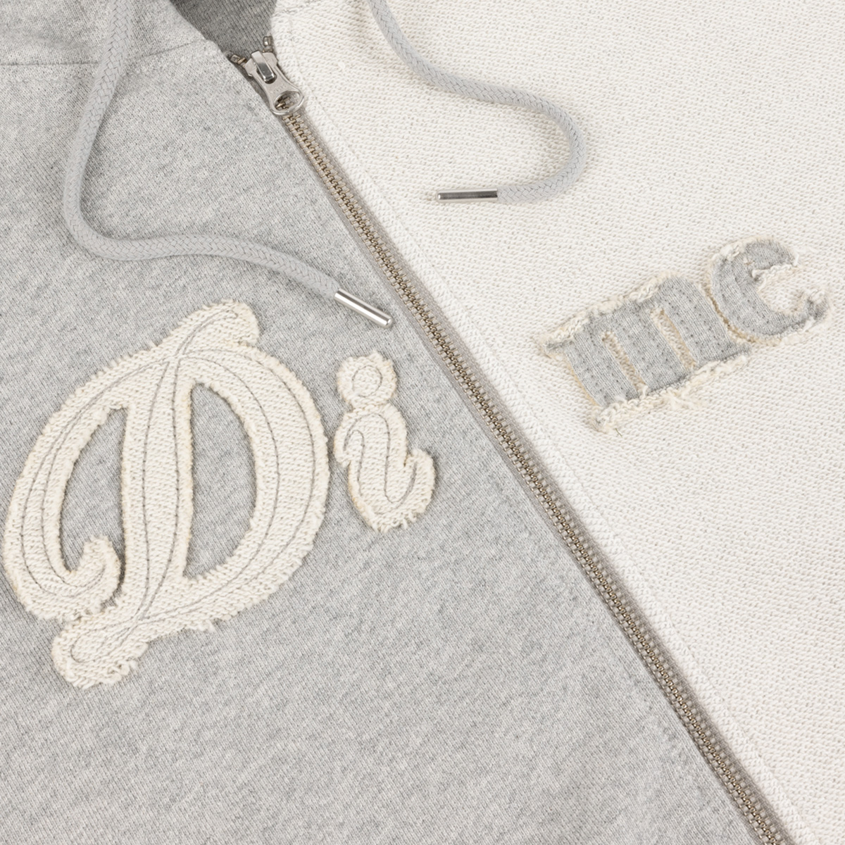 Dime Reverse French Terry Zip Hooded Sweater Heather Gray Dime Reverse French Terry Zip Hooded Sweater Heather Gray