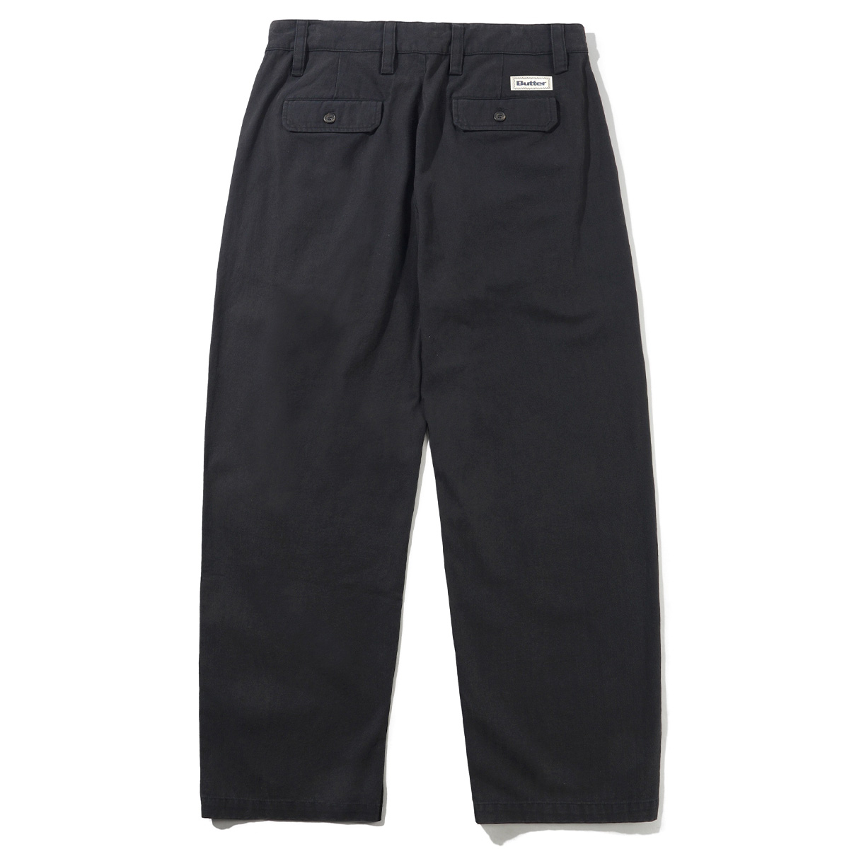 Butter Goods Pleated Trousers Washed Black