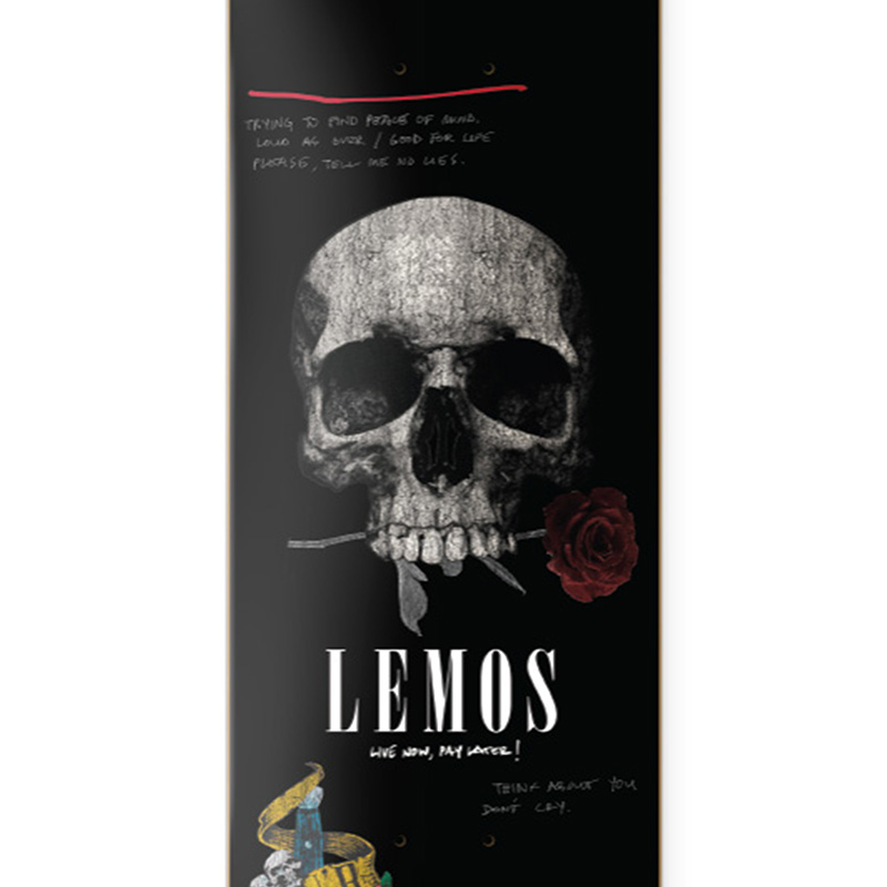 Primitive x GNR Lemos Don’t Cry Skateboard Deck Black 8.25 Primitive x GNR Lemos Don’t Cry Skateboard Deck Black 8.25