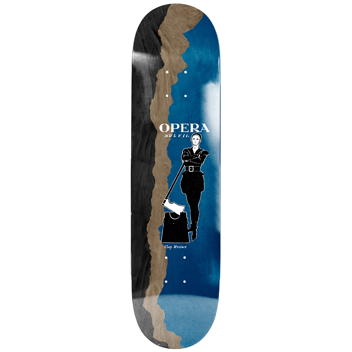 Opera Clay Kreiner Cutter Skateboard Deck Blue/Grey/Black 8.5