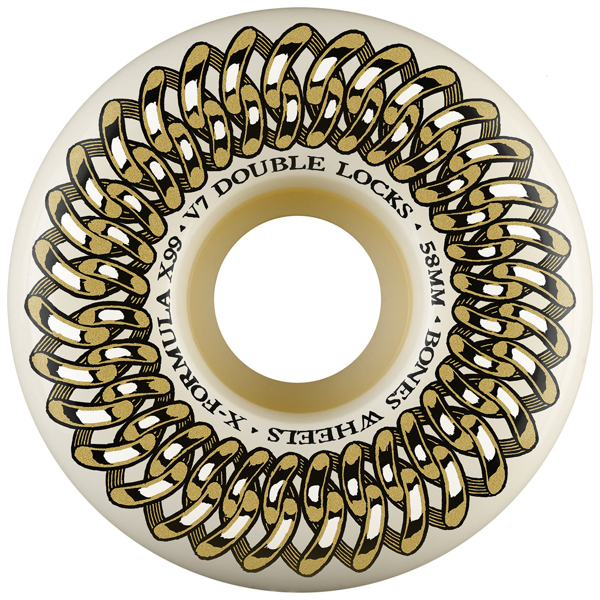 Bones X Formula V7 Double Lock Wheels Black 99A 58mm Bones X Formula V7 Double Lock Wheels Black 99A 58mm