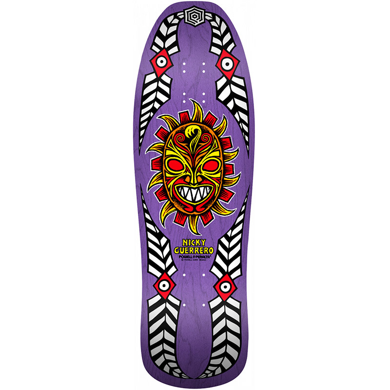 Powell Peralta Nicky Guerrero Mask Skateboard Deck Purple Shape 279 10.0
