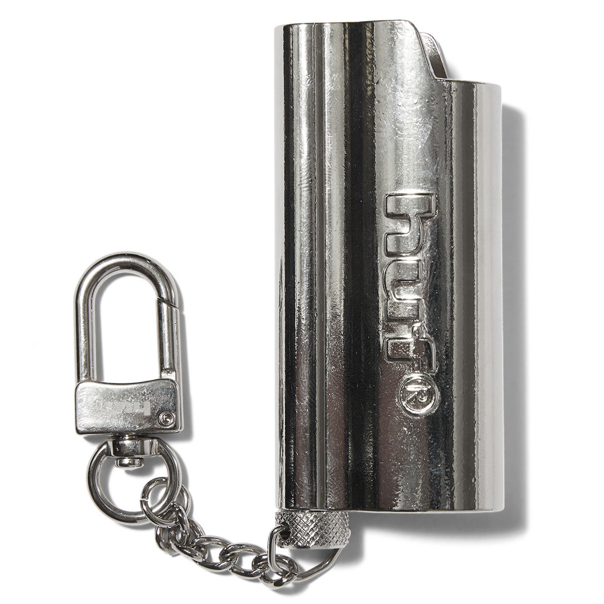 HUF Burner Lighter Sleeve Keychain Silver HUF Burner Lighter Sleeve Keychain Silver