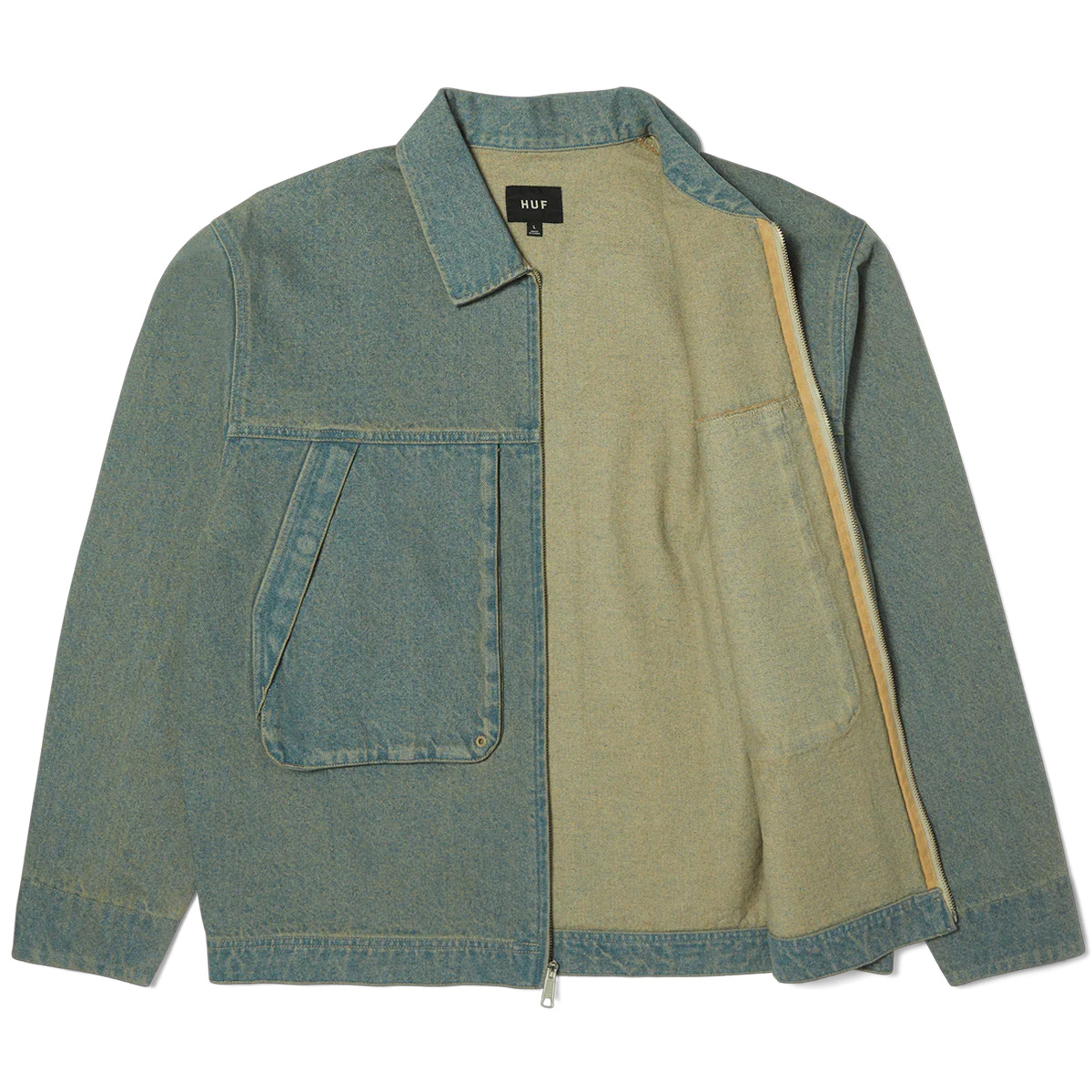 HUF Dresden Denim Work Jacket Indigo Earth HUF Dresden Denim Work Jacket Indigo Earth