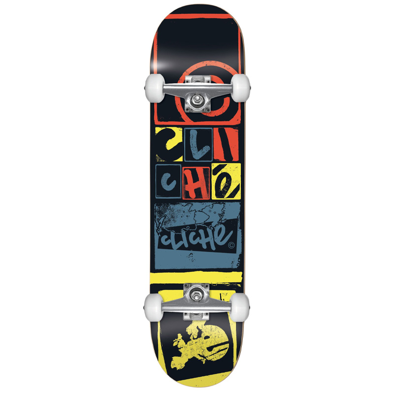 Cliché Letter Press FP Complete Skateboard Black 8.0