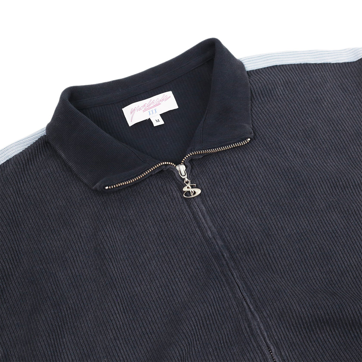 Yardsale Woven Phantasy Full-Zip Sweater Navy
