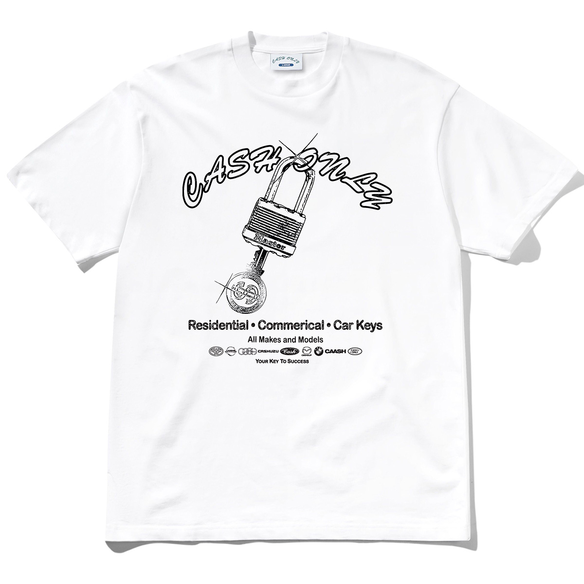 Cash Only Locksmith T-Shirt White