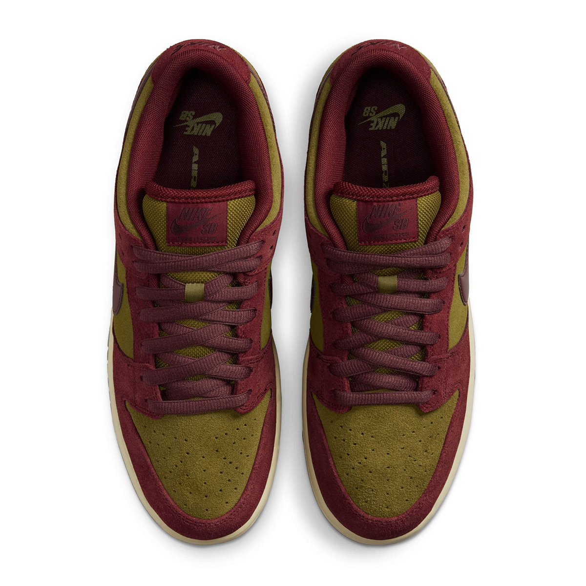 Nike SB Dunk Low Pro Dk Team Red/Burgundy Crush-Olive Flak-Parachute Beige-Armory Navy