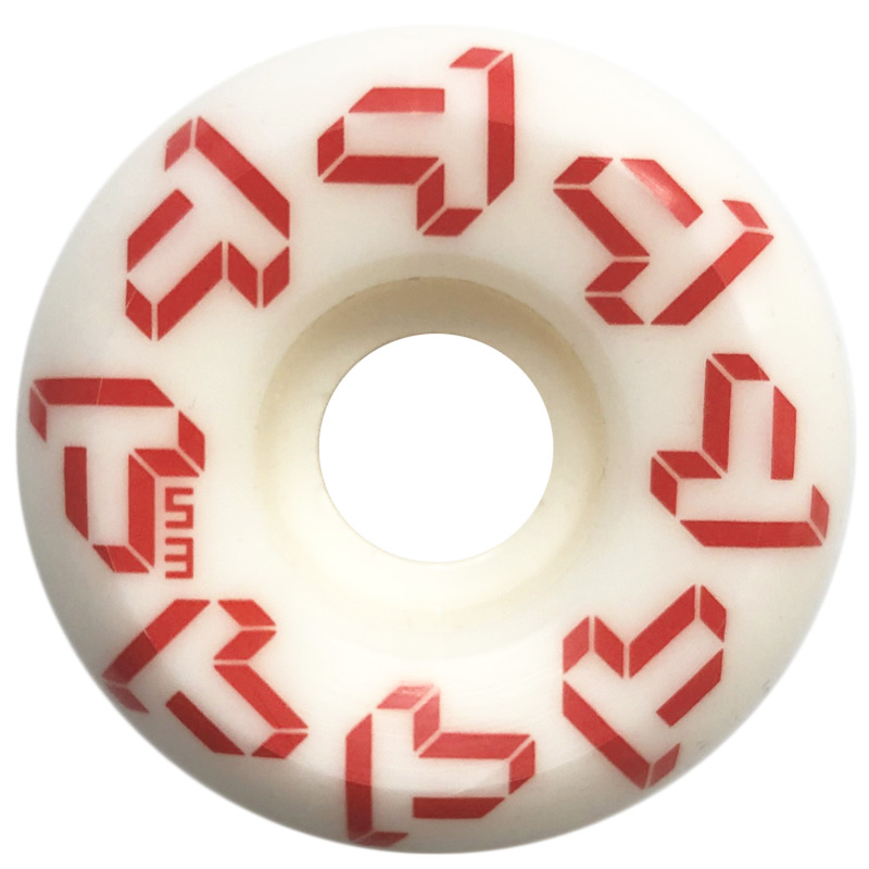 Tada Repeat T Conical Wheel White/Red 53mm