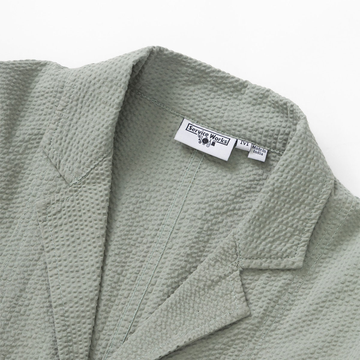 Service Works Seersucker Server Suit Jacket Sage