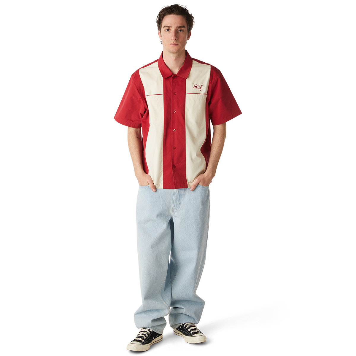 HUF Supplies & Service Shirt Cardinal HUF Supplies & Service Shirt Cardinal