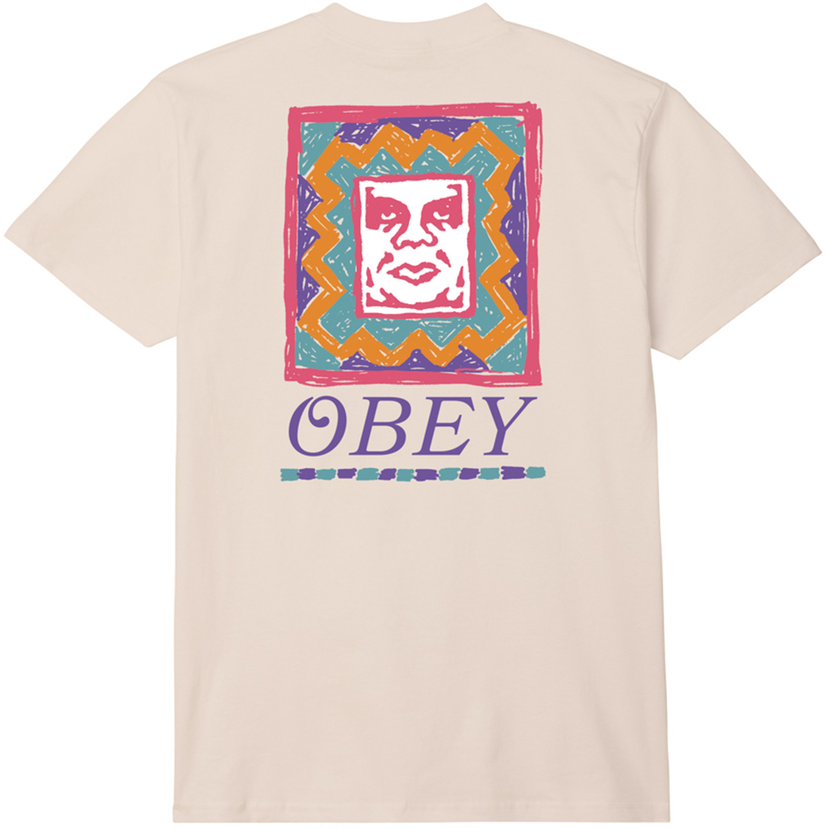 Obey Throwback T-Shirt Cream
