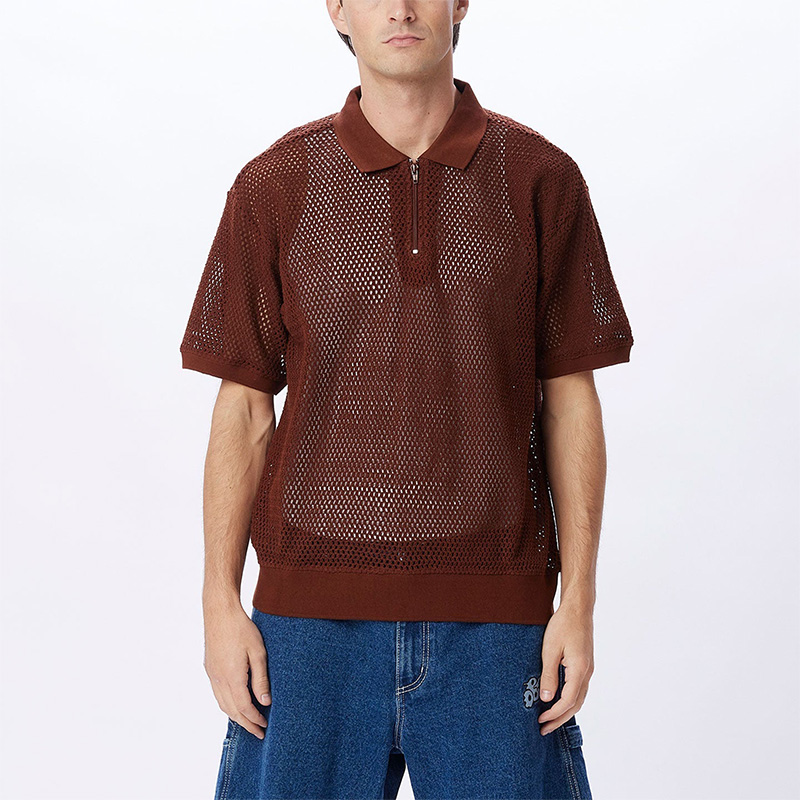 Obey Rolling Button-Up Polo Sepia Obey Rolling Button-Up Polo Sepia