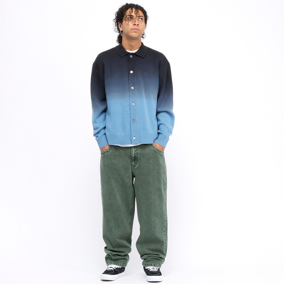 Dime Dipped Cardigan Icy Blue