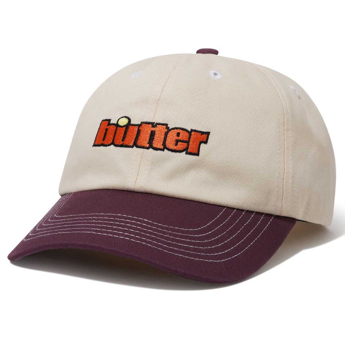 Butter Goods Ace 6 Panel Cap Natural/Wine
