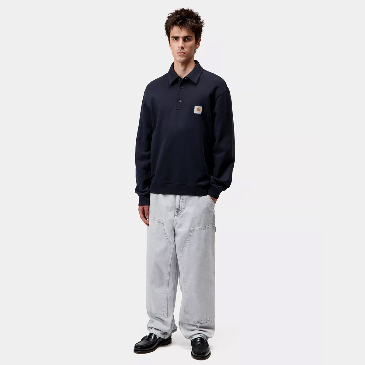 Carhartt WIP Polo Sweater Deep Night