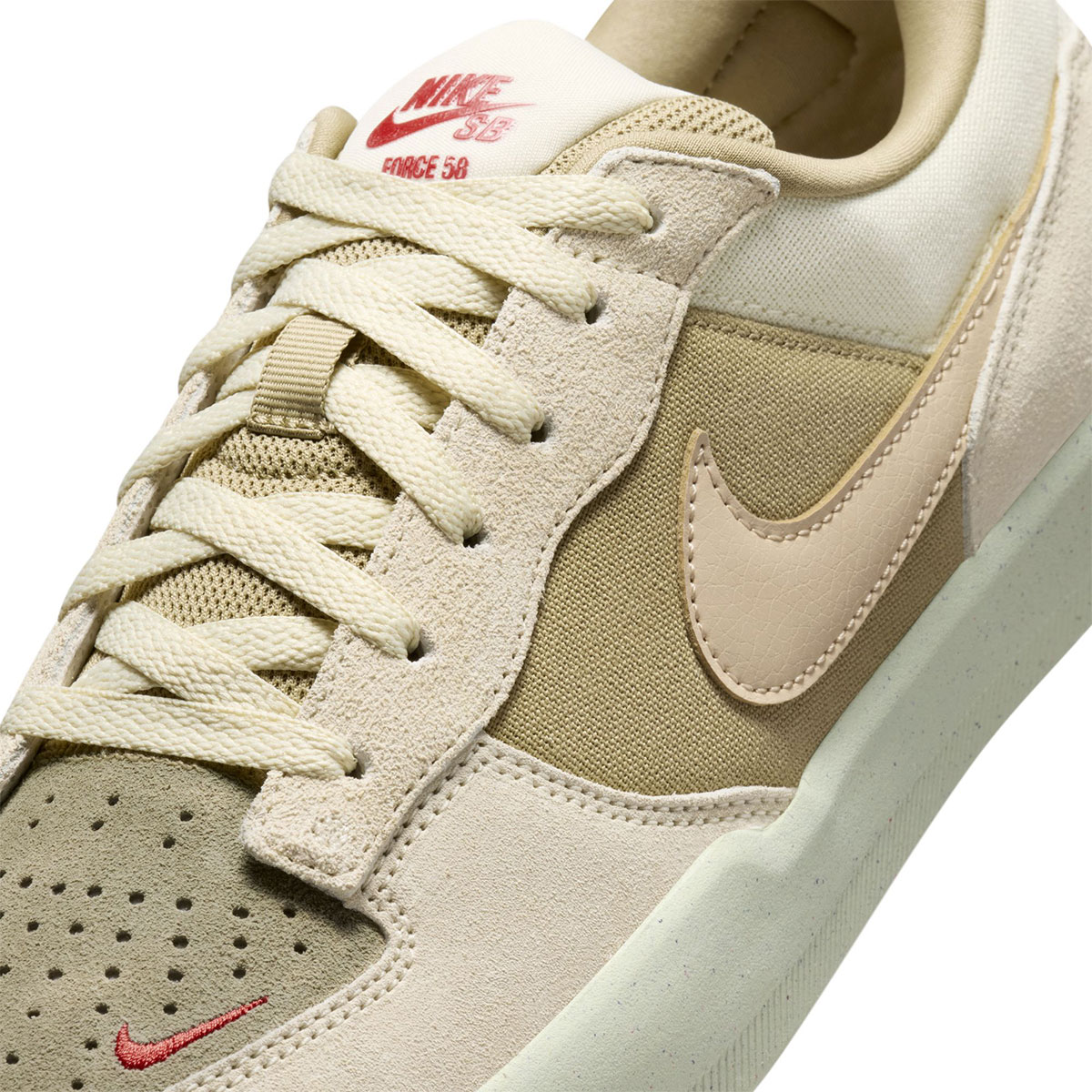 Nike SB Force 58 Coconut Milk/Linen-Neutral Olive-Univ Red