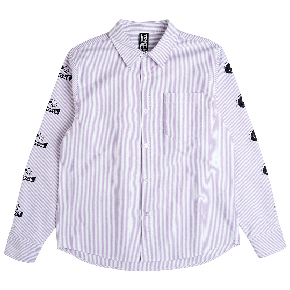 Token Tuff Stuff Shirt Purple/White Striped