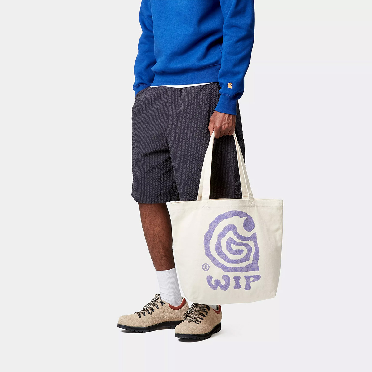 Carhartt WIP Canvas Graphic Tote Bag Helix Print Natural Carhartt WIP Canvas Graphic Tote Bag Helix Print Natural