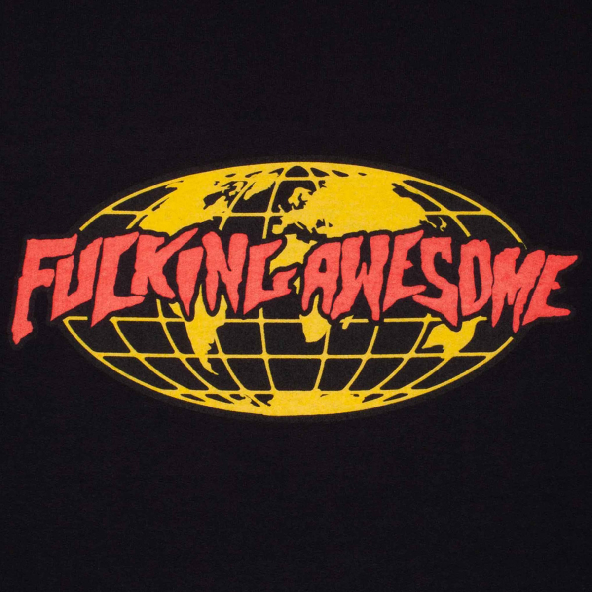 Fucking Awesome FA World Logo Crewneck Sweater Black Fucking Awesome FA World Logo Crewneck Sweater Black
