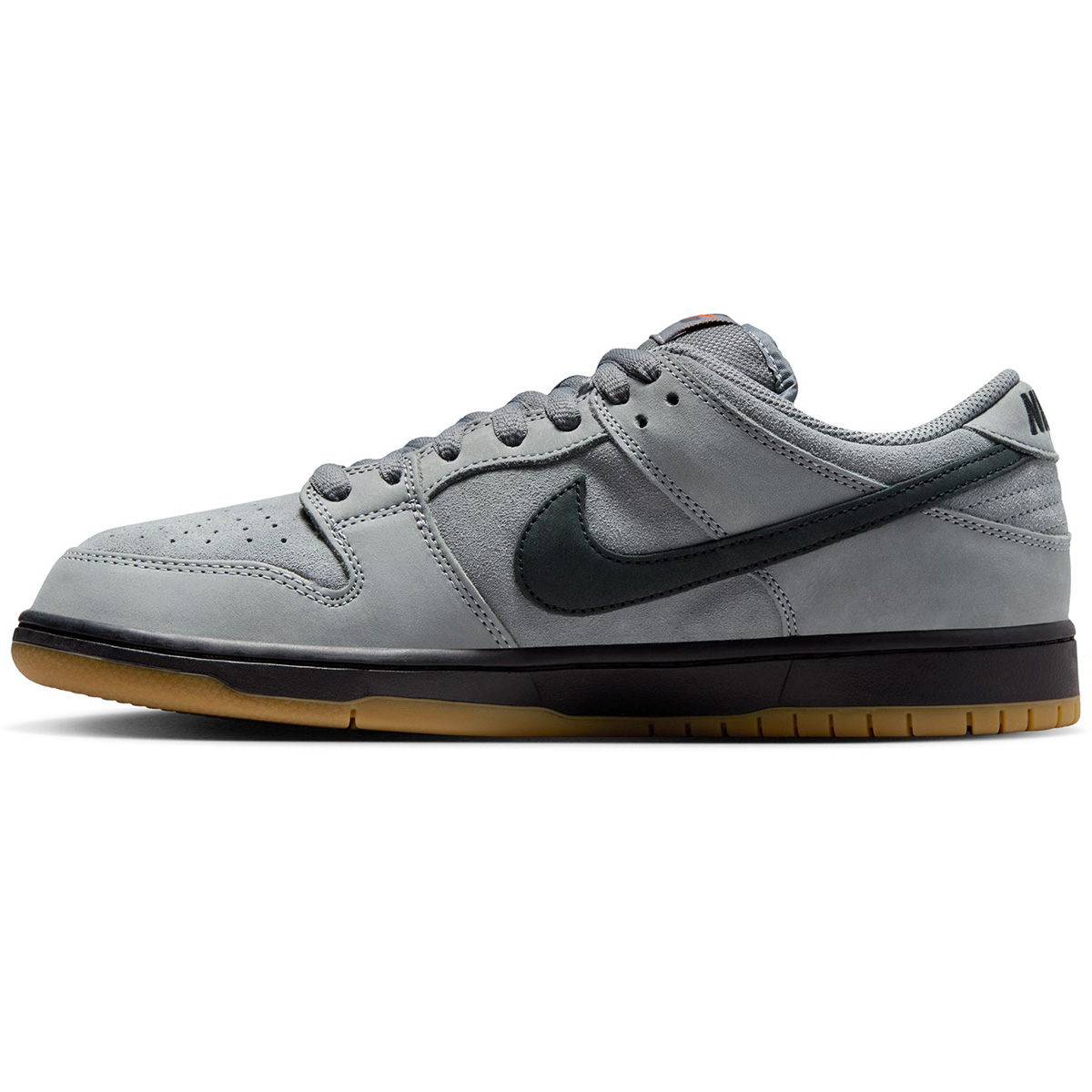 Nike SB Dunk Low Pro Cool Grey/Black-Cool Grey-Dk Grey-Gum Lt Brown-Safety Orange