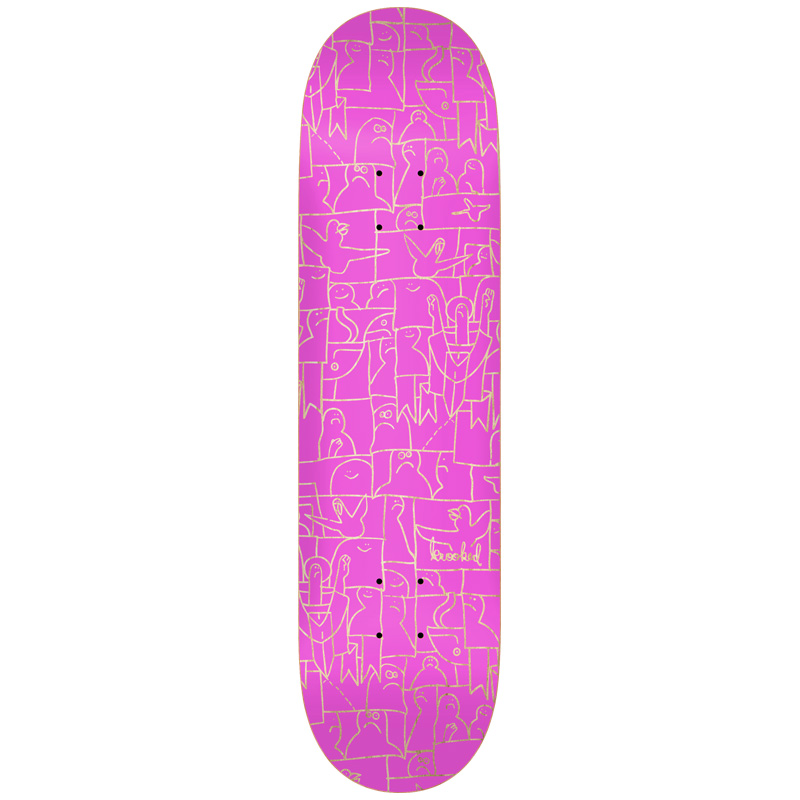 Krooked Flock Pricepoint Skateboard Deck Pink 8.06