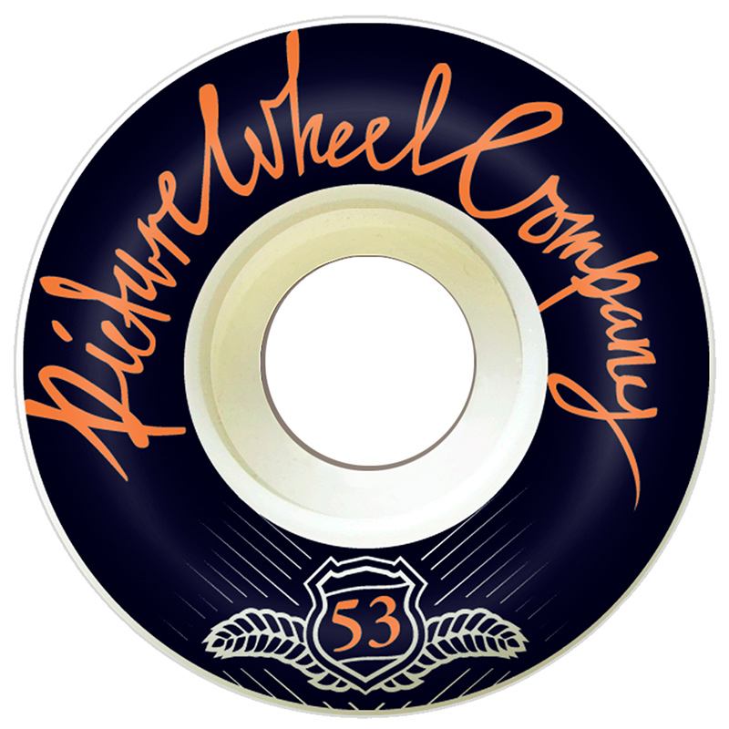 Picture Wheel Co Pop Reverse Background Orange Classic Shape Wheels 99A 52mm