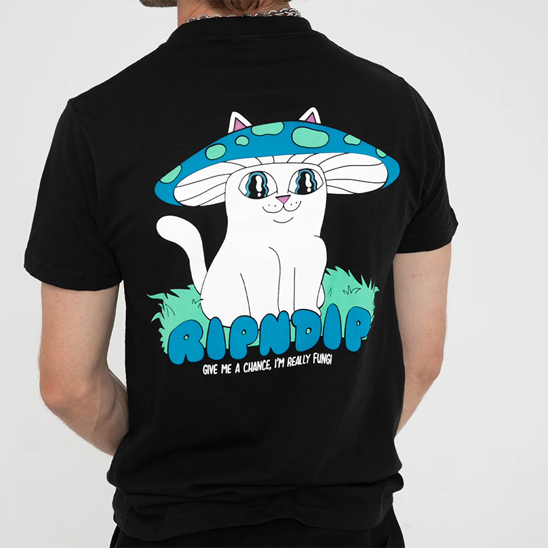 RIPNDIP Shroom Cat T-Shirt Black RIPNDIP Shroom Cat T-Shirt Black