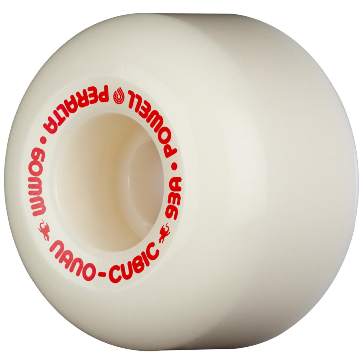 Powell Peralta Dragon Formula Nano Cubic Wheels White/Red 93A 60mm x 38mm